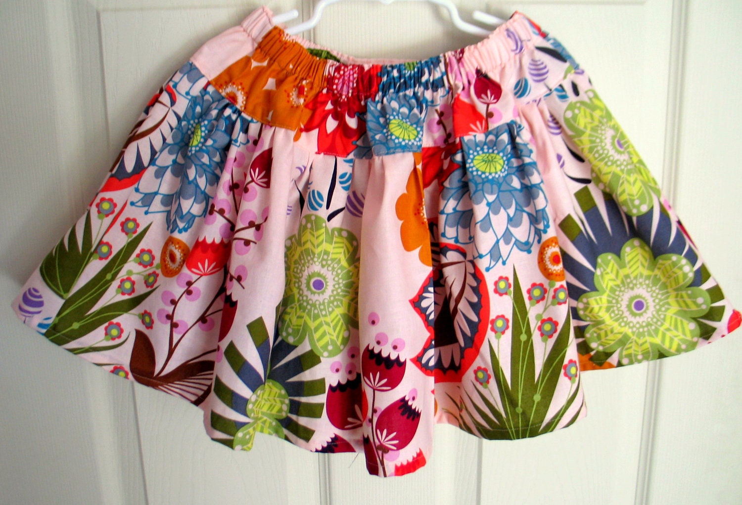 Girls Twirl Skirt Tropical Flower Extra Twirly Toddler Kids 18m 2t 3t 4t 5 6