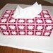 Snowflake quilt pattern kleenix box cover - Burgundy