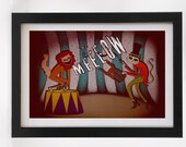 Taming the "Lion" 11x17 Limited Edition Signed Fine Art Circus Cat Print