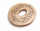 teething toy oval - antique styled - swirl - teether - baby toy