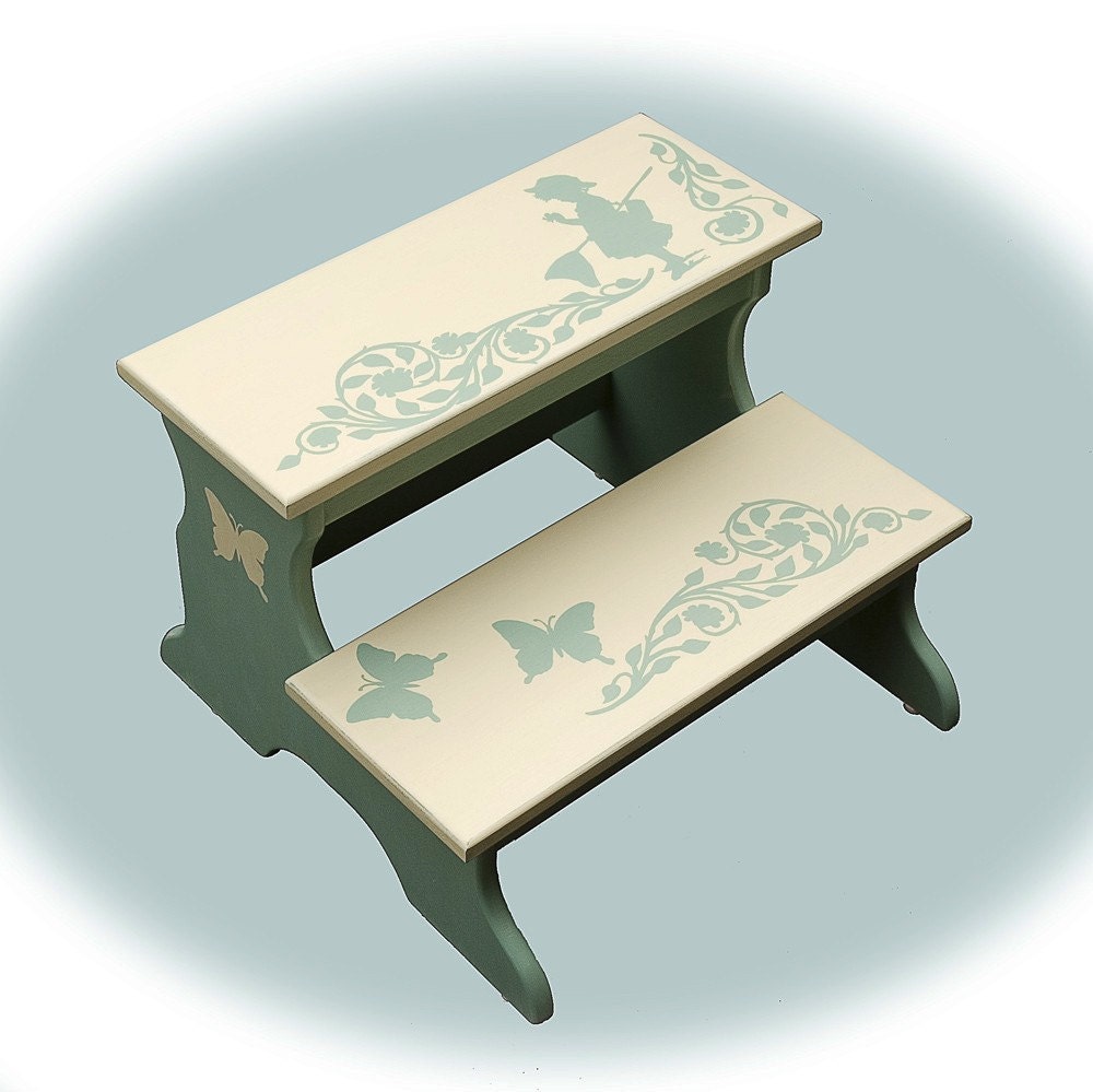 Eco-friendly, Butterfly 2 Step Stool  (special occasion baby or toddler gift)