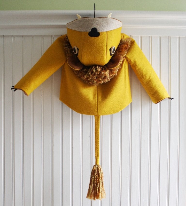 Childs Ferocious Felt Lion Coat