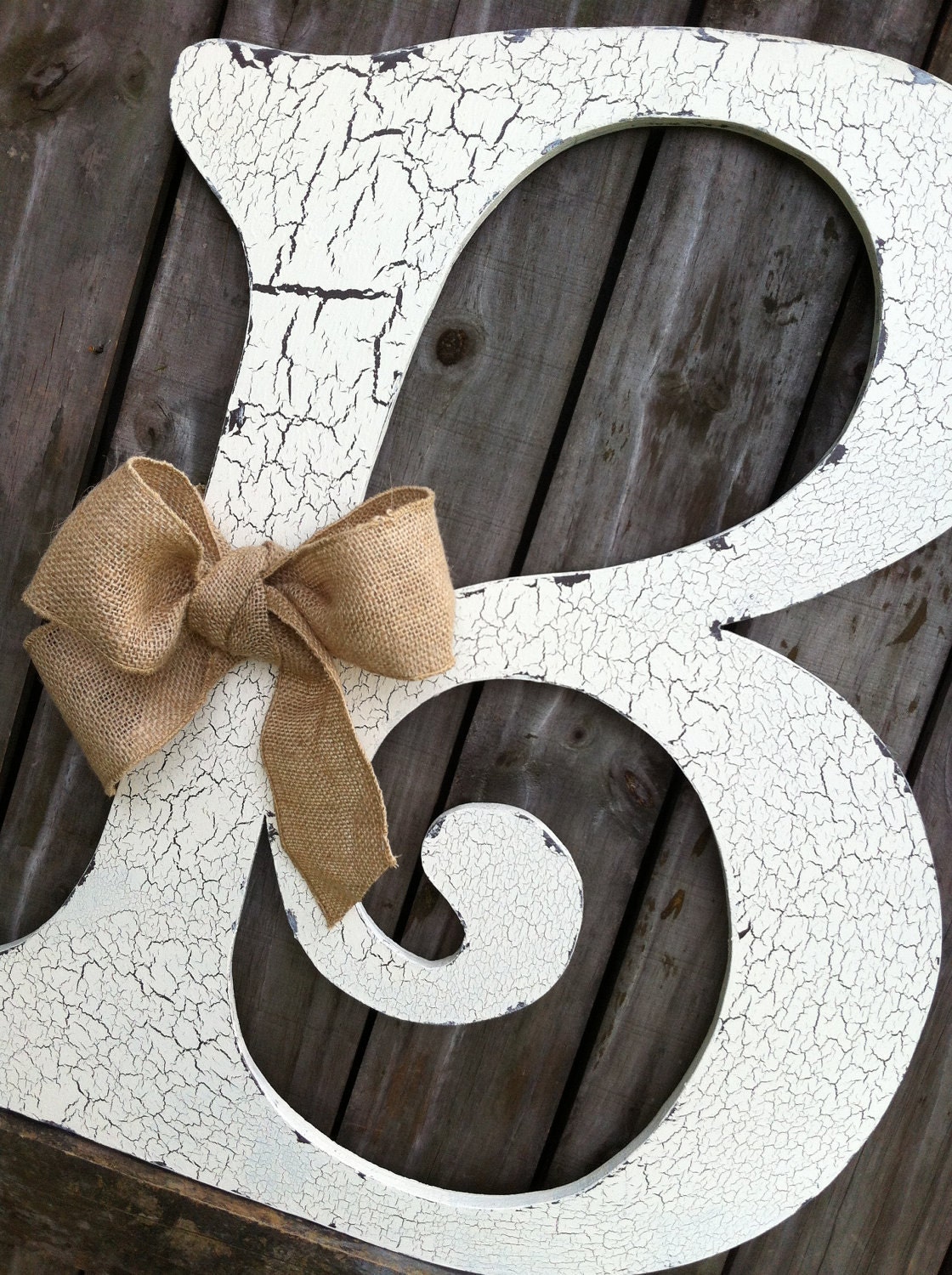 Wooden Letter B 2 ft tall Any Letter A - Z Vintage Style Hand Cut Shabby Chic Cottage Signs - Home Decor, Wedding sign