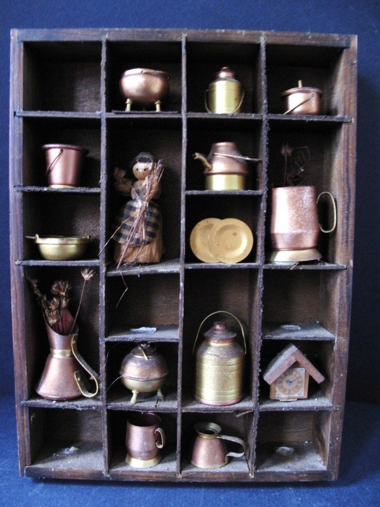 Replica Copper Miniatures Shadow Box by Pascalene on Etsy
