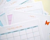 PLANNER REFILLS- full size basic set 5 pdf printable planner templates