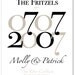 Wedding Date Family Name Print with Wedding Location/Numbers - Custom Wedding Gift - 8"x10"