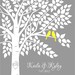 Guest Book Tree Personalized Wedding Print - 16x20 - 150 Signature Keepsake Guestbook Poster