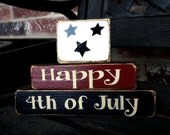 Happy 4th of July stacker block set