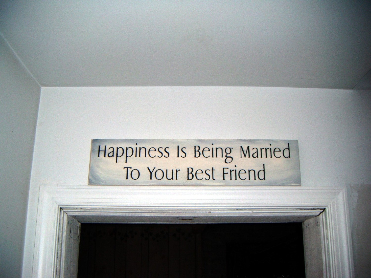 Wedding Signs, Handpainted wedding sign, wooden sign - "Happiness is being married to your best friend"