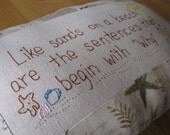 Hand Embroidered Beach Theme Pillow