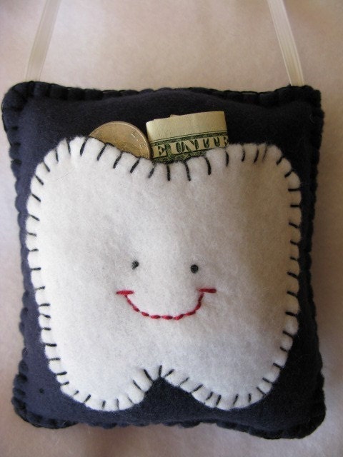 Navy Blue Tooth Fairy Pillow