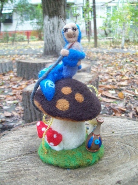 Caterpillar with hookah pipe