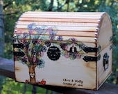 Wedding Card Keepsake Box, Personalized Rustic Love Letter Treasure Chest  Extra Large. You choose the colors