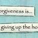 Mixed Media Art: Forgiveness Oprah quote - 5x7 print - Whimsical Art, Folk Art, Inspirational Art, Wall Art - blue