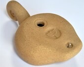 Menorah oil lamp/LIGHT/Handmade decorating Clay lamp/Ancient time home decor/Earth/OOAK