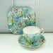 Vintage Shelley China, Tea Cup Set, Melody Chintz Trio Teacup and Saucer, Side Plate