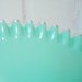 Vintage Turquoise Blue Fenton Milk Glass Cake Stand