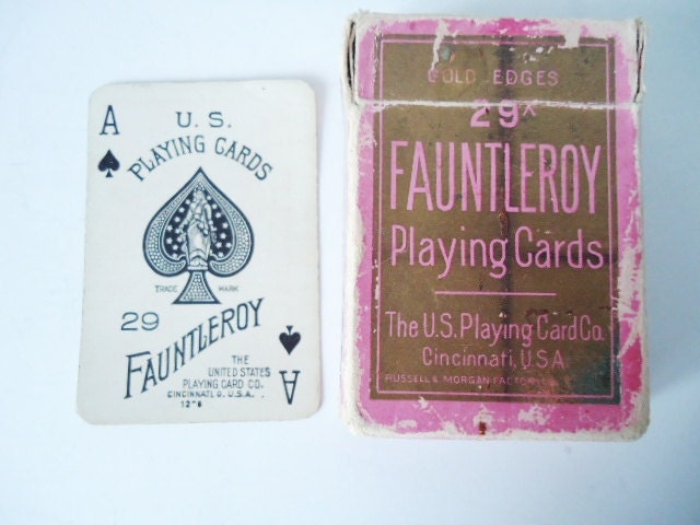 Antique Fauntleroy Deck of Cards - 1800s  Card Deck - Vintage Playing Cards - Vintage Card Game