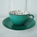 1920s Souvenir Teal Souvenier Fortune Telling Teacup and Saucer