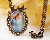 Little Girl and Dove Necklace