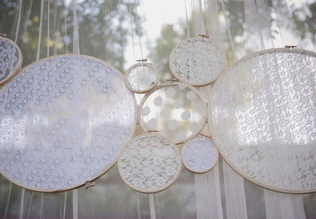 Lace Rings - Modern Vintage Wedding Decor - Reserved Listing for larynhanline