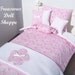 AMERICAN GIRL Doll Bedding 6 Pc Set for 18 Inch Dolls- Petite Pink Roses