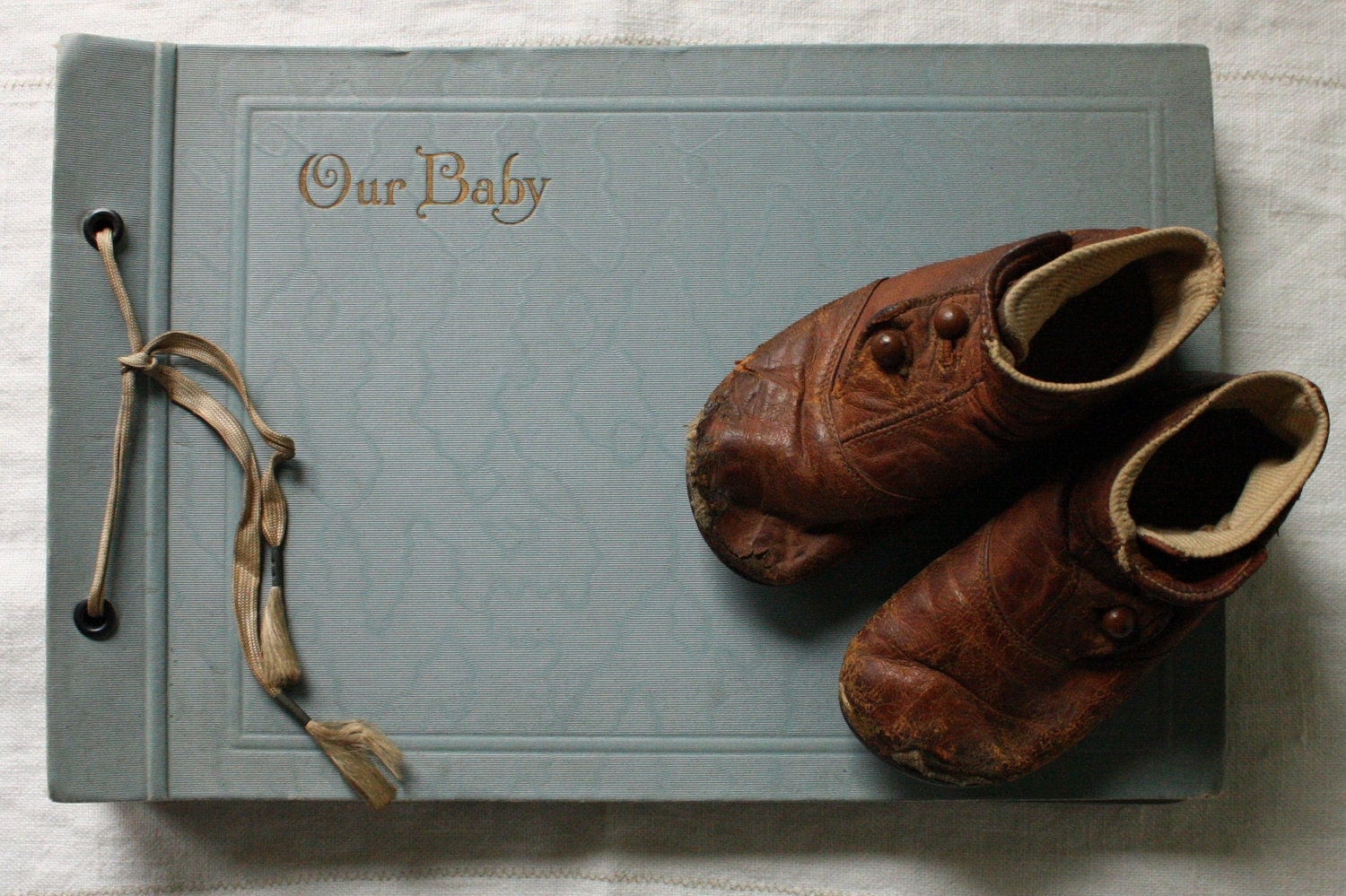 Vintage Baby Photo Album and photo corners