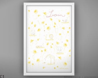 Children's Art Print - You Are My Sunshine - Unframed Print - 13 x 19"