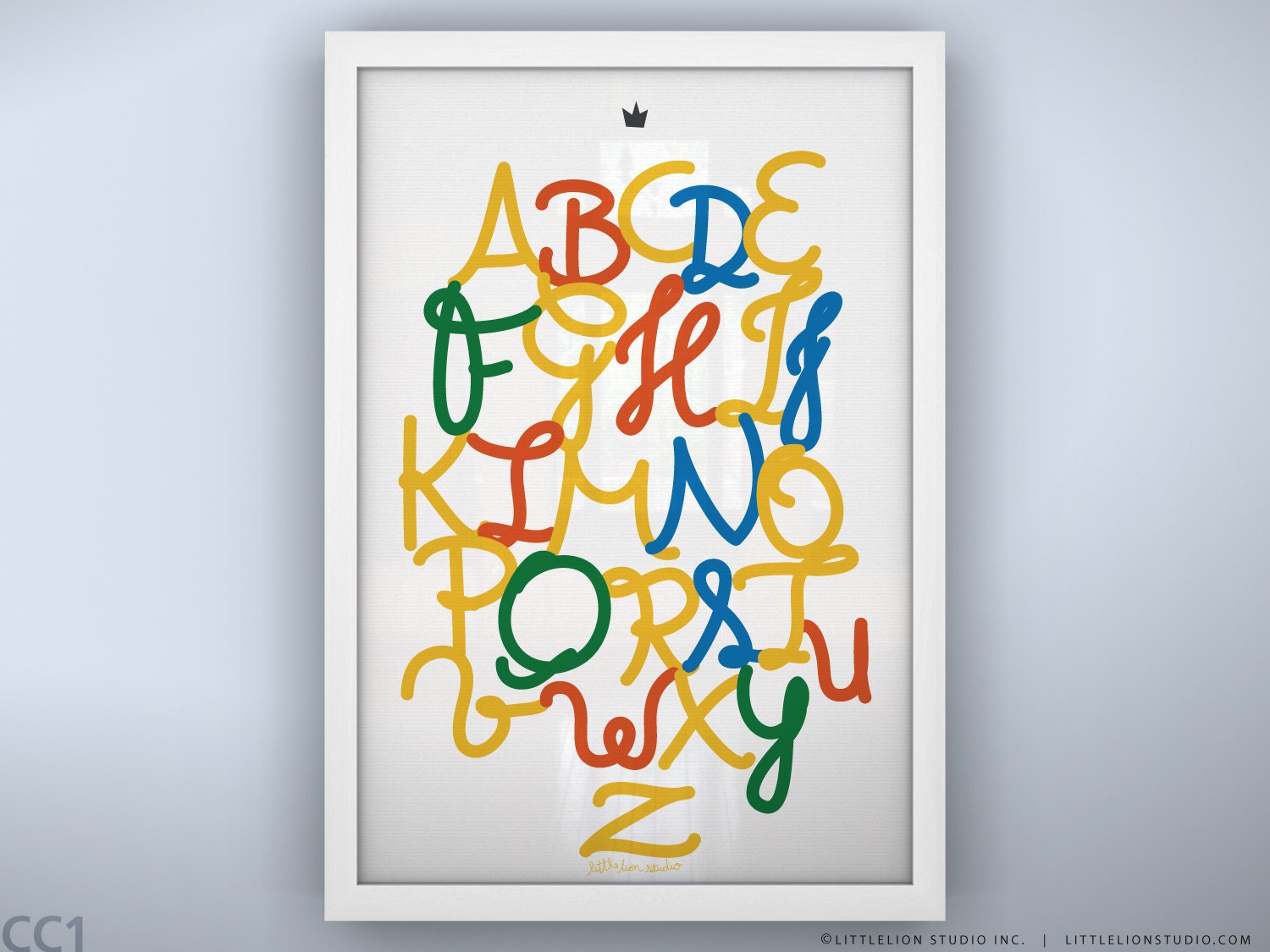 Children's Alphabet Poster - Royal Safari Alphabet Poster - Unframed Print - 13 x 19"