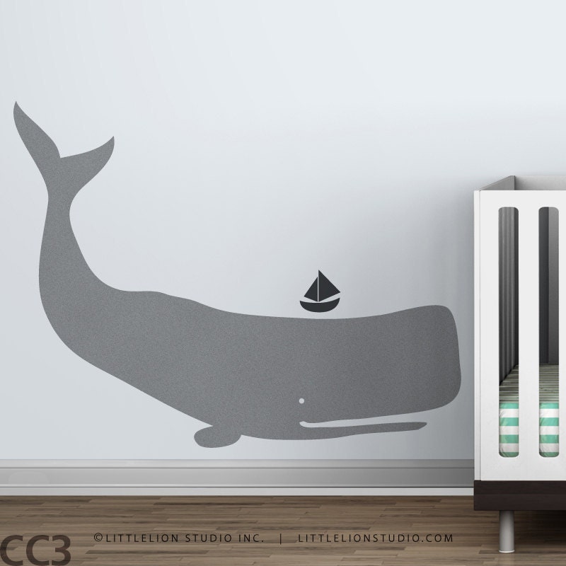 Baby Zoo Whale - Blue boys room - Ocean Kids Decor