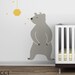Baby Zoo Bear and Hive Wall Decal - Boys room - White Bear, Gray Bear, Brown Bear, Yellow Hive - Modern Baby Decor