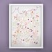 Baby wall art print owl bird flowers garden print wall art baby room baby gift - Unframed 11 3/4  x 15 3/4" - Yogurt