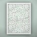 Personalized baby print wall art retro cute floral and animal silhouette - Unframed 11 3/4 x 15 3/4" - Morning Mist