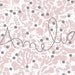 Personalized baby print wall art retro cute floral and animal silhouette - Unframed 11 3/4 x 15 3/4" - Morning Mist