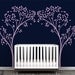 Tree Canopy Portal Wall Decal - White tree decal, brown tree, lilac tree - Very large trees - Modern Nursery Wall Decor