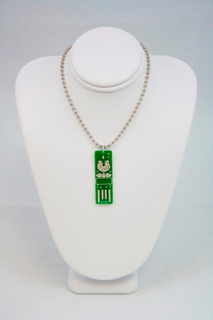 Piranha USB Circuit Board Necklace with Ball Chain