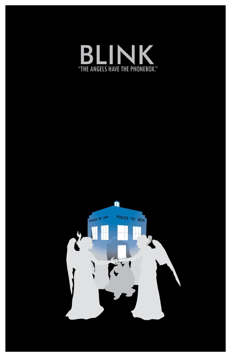 Blink // Doctor Who Poster // 11x17 Minimalist Geek Art Print
