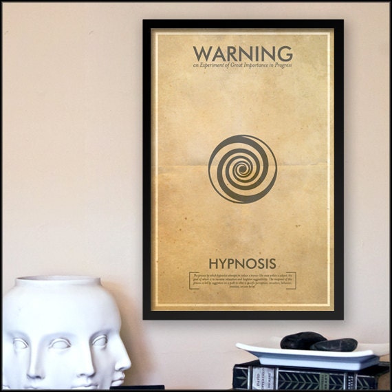 Fringe Science Warning Posters - Hypnosis Inspired Vintage Iconography 11x17 Print
