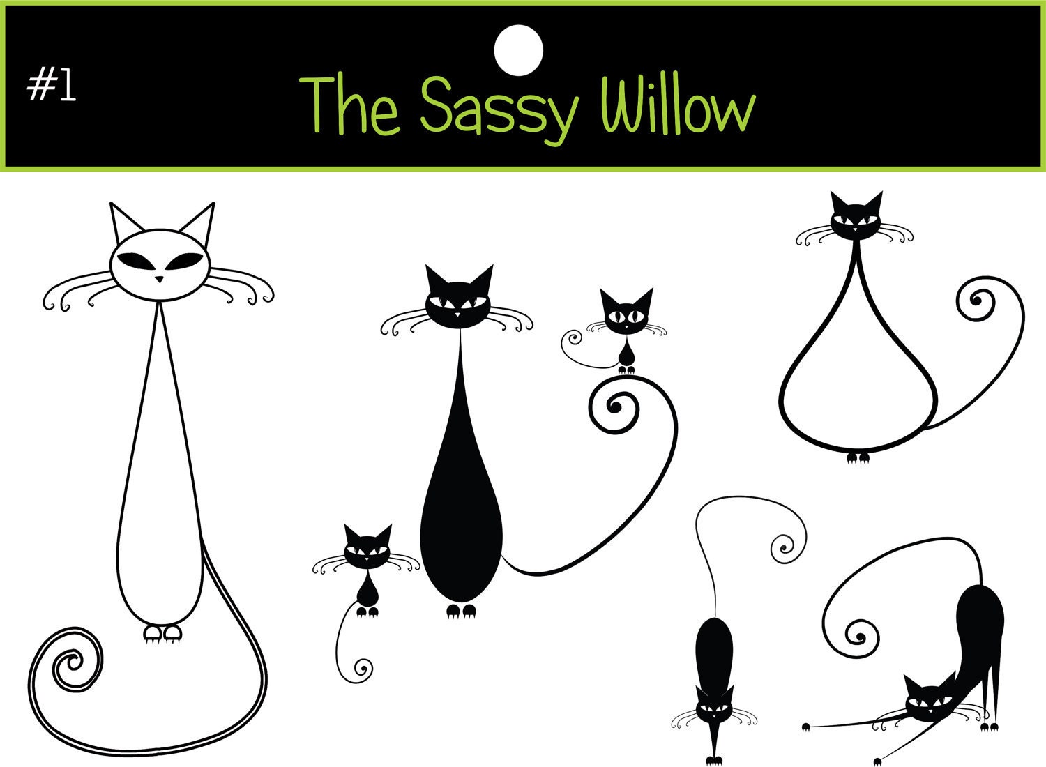 cat clip art etsy - photo #31