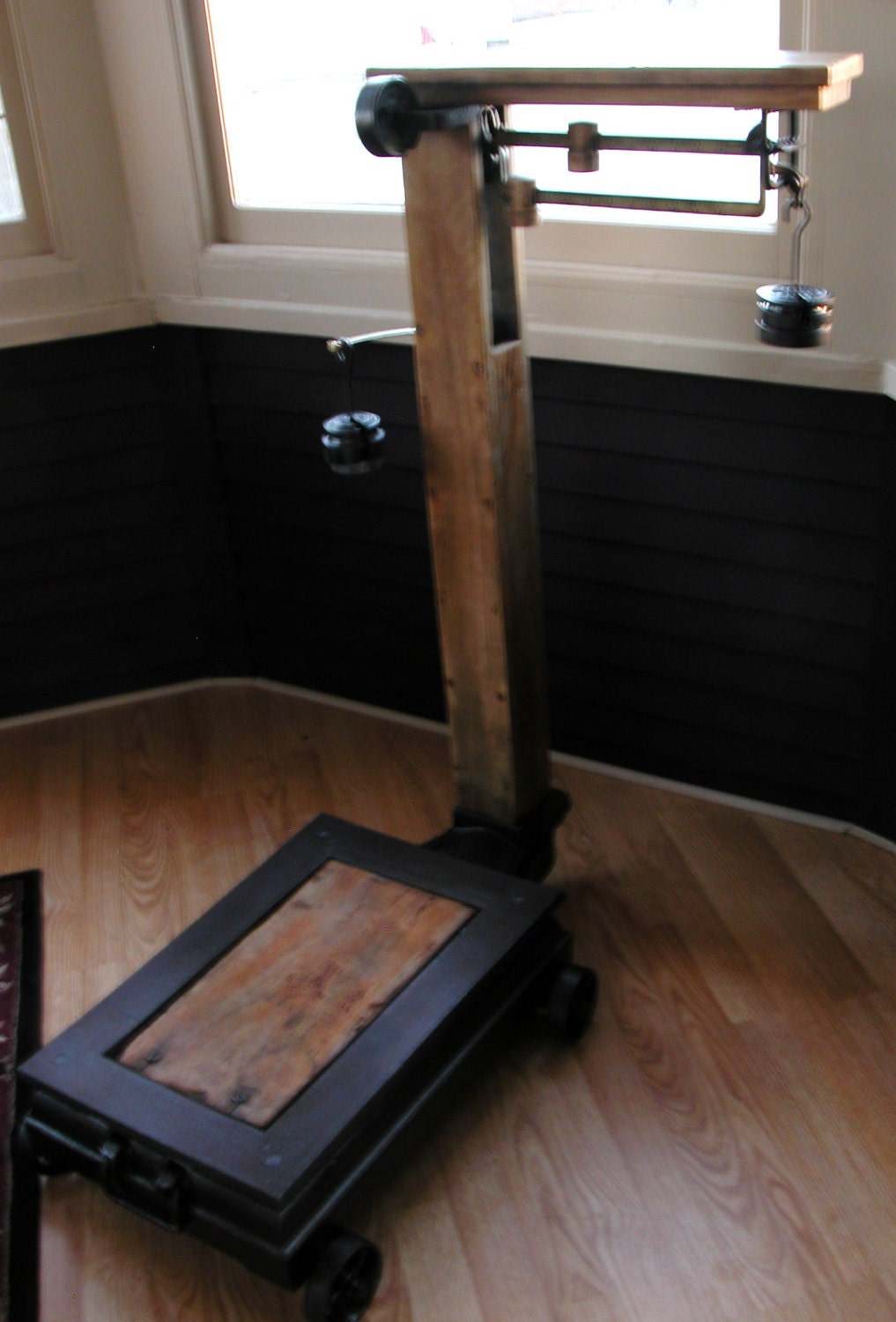 Antique Floor Weight Grain Scale