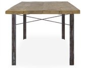Simple Iron and Wood Reclaimed Dinner Table