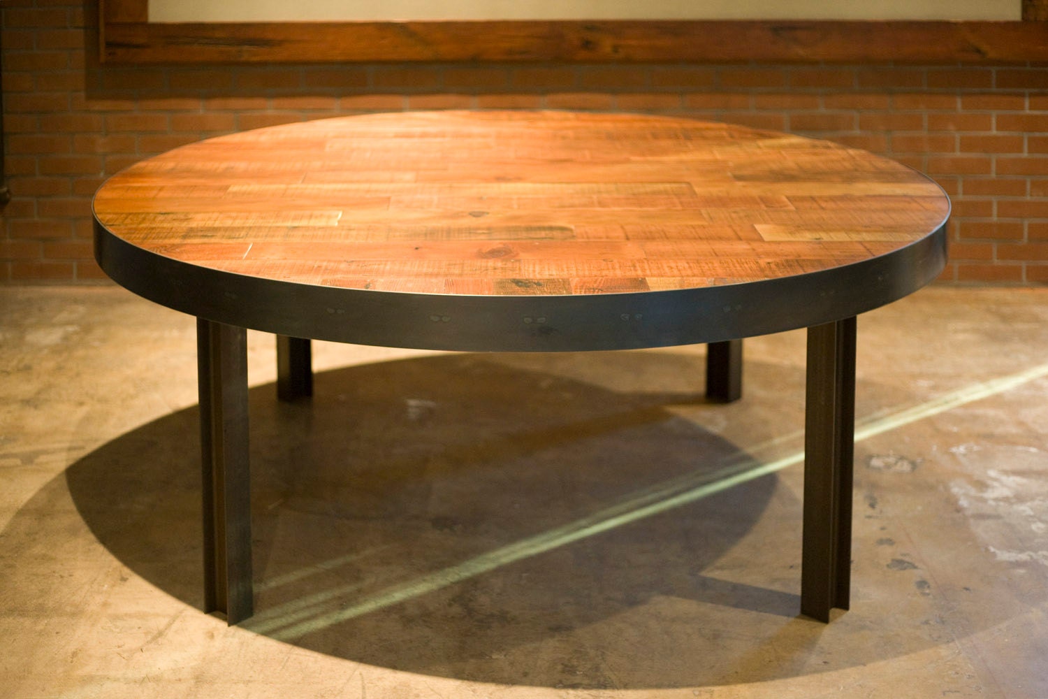 Gorgeous Iron & Wood Reclaimed 'Lake Superior' Table.