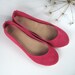 Magenta Soft Leather Handmade Ballet Flats