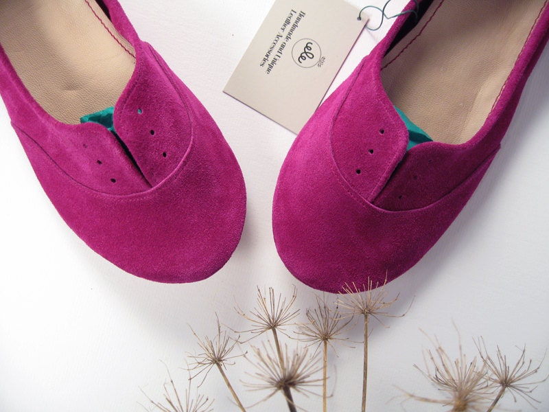 Ciclamino Leather Handmade Soft Oxfords