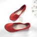 Geranium Red Soft Suede Handmade Oxfords Shoes