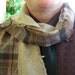 Tie One On oneofakind scarf for men or women handmade from repurposed vintage wool necktie and suiting fabric, boiled wool now washable