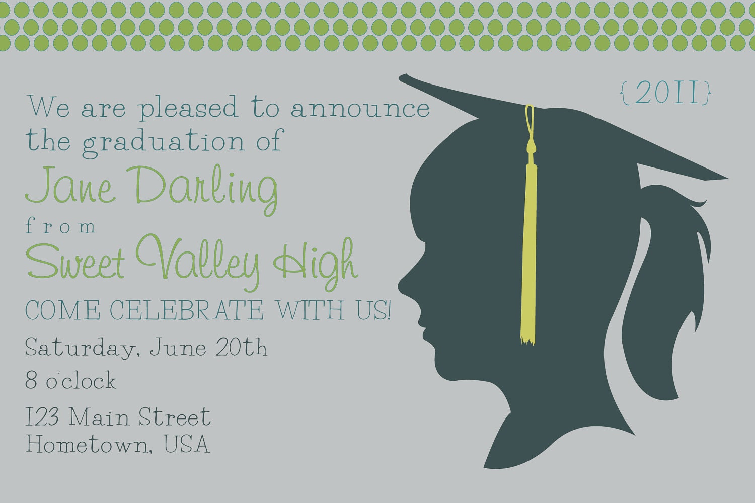 Buy evite announcements - Graduation Announcement or Invitation: Pre-School, Elementary School, Middle School, College (Horizontal)