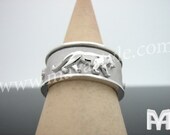 Sterling Silver Spinning Panther Ring