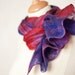 Felted Scarf Cobweb Wool Colorful Red Blue Purple Hand dyed hand felted OOAK teamcamelot tbteam elitett