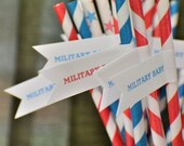 USA themed straws/Military Baby Shower